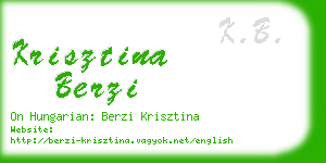 krisztina berzi business card